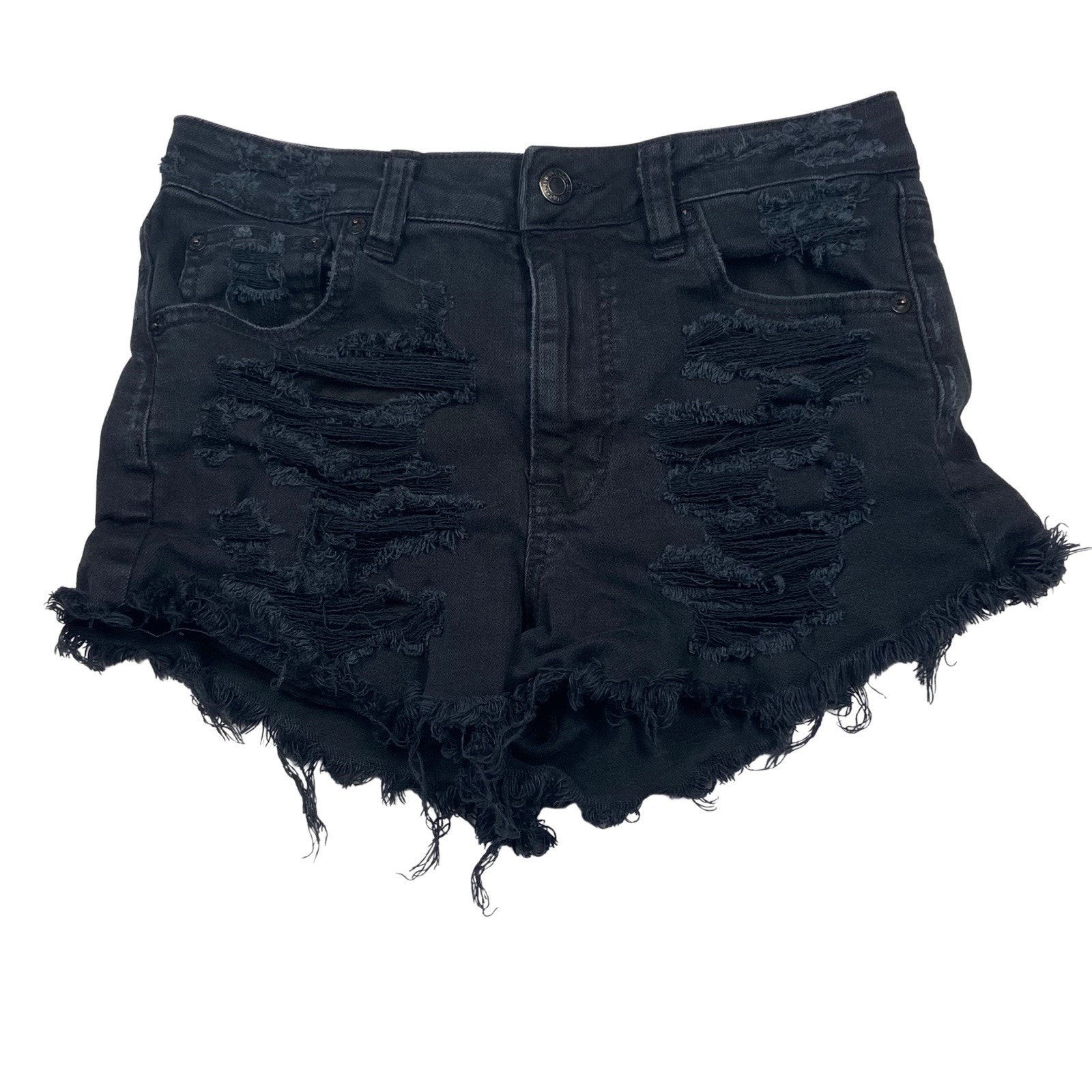 American Eagle Jean Shorts Womens Size 4 Vintage Hi Rise Festival Distressed